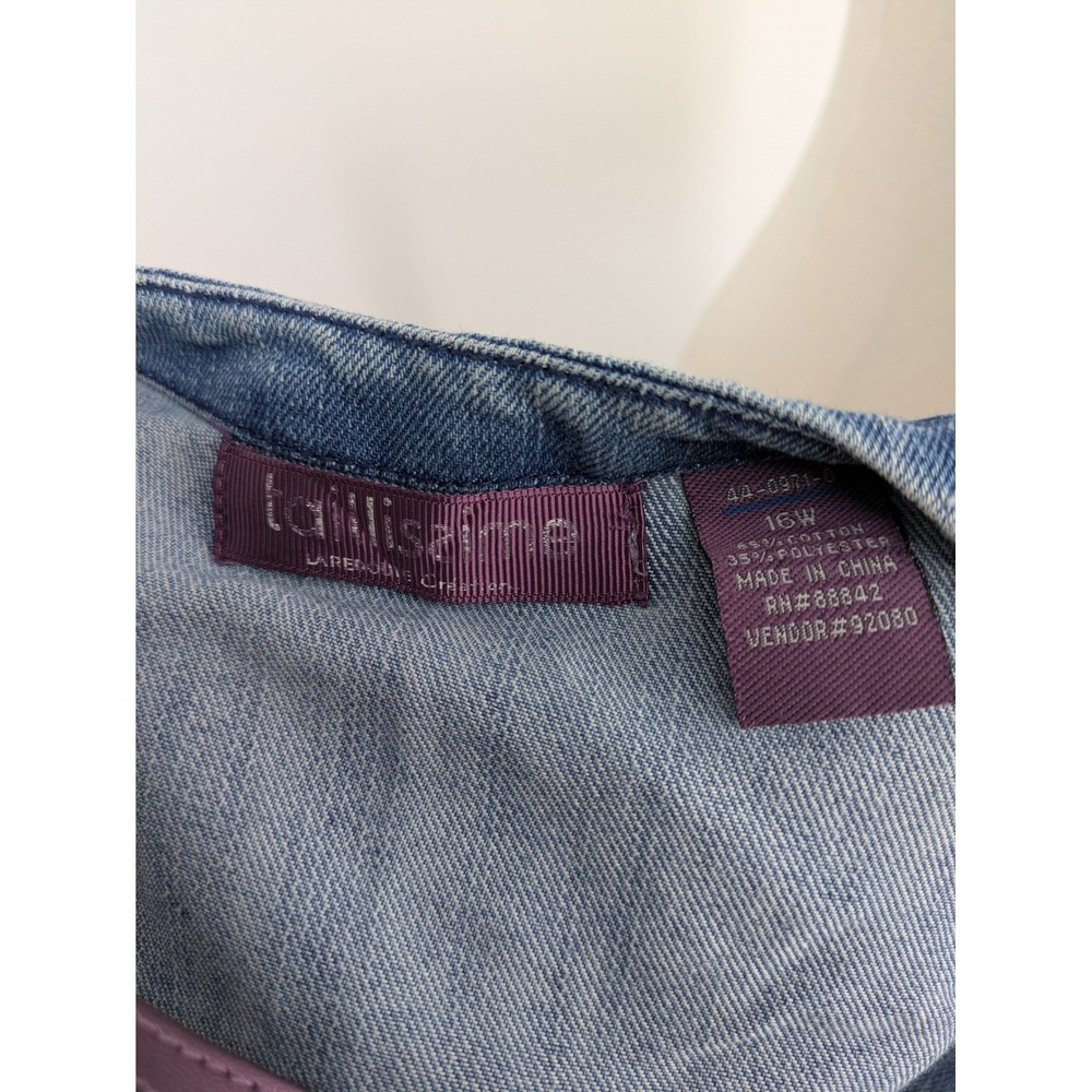 Taillissime La Redoute Denim Midi Dress 16W Y2K Sleeveless Tie Back Pockets Boho - Picture 8 of 13